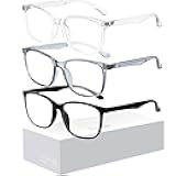 Blue-Light Blocking Glasses for Women Men - 3Pack Computer Reading/Gaming/TV/Phones Glasses Anti Eyestrain & UV Glare