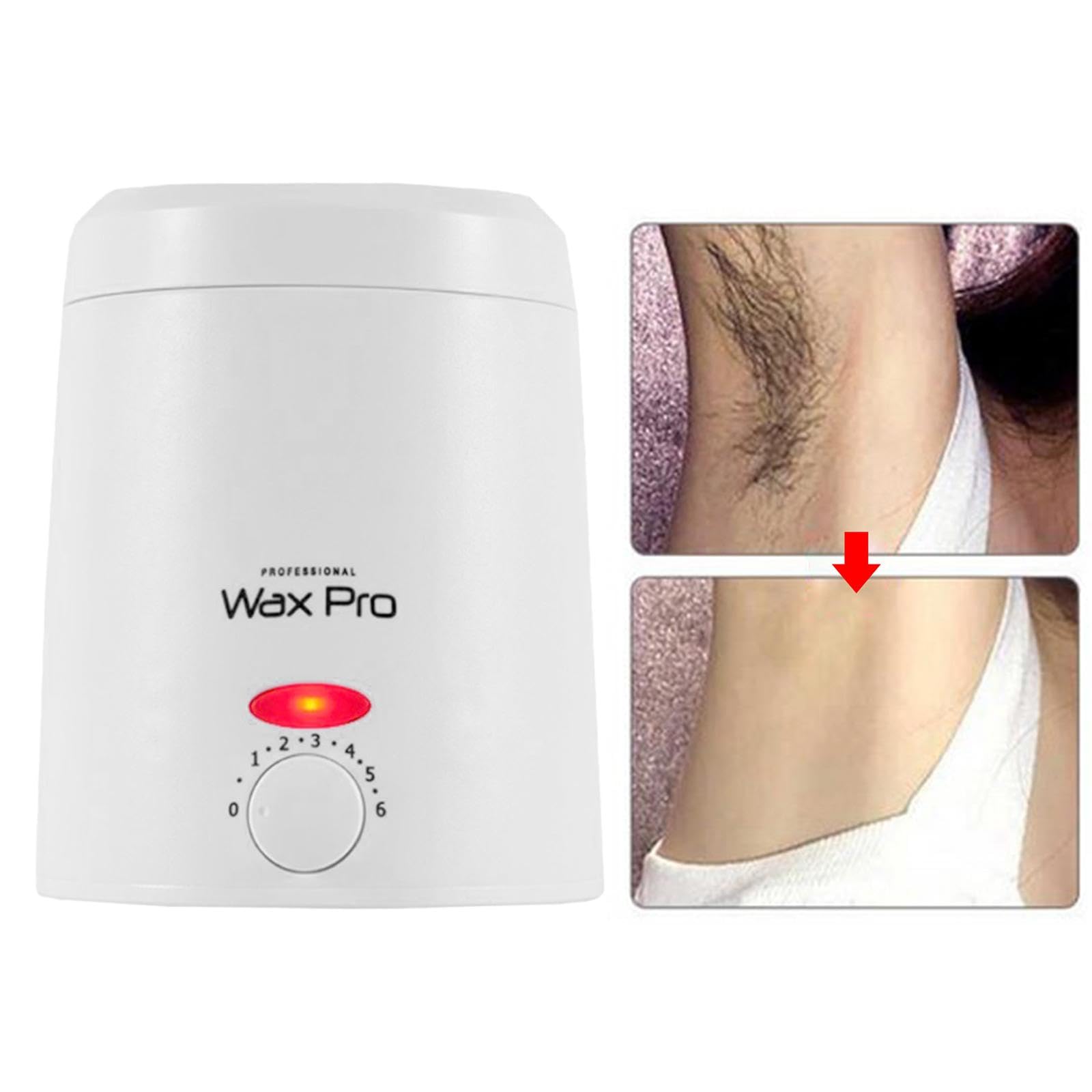perfk Wachserwärmungsbehälter, Wachserhitzer, Haarentfernung für Gesicht, Bikinizone, Achselhöhle, Heizwachsmaschine, Enthaarungsmaschine für, WEISS