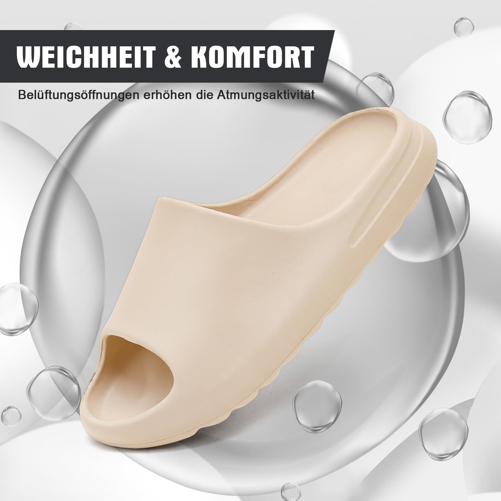 Rumkok Slides Donna Uomo, Estive Mare In Gomma Antiscivolo Slippers, Suola Spessa Piscina Scarpe Ciabatte