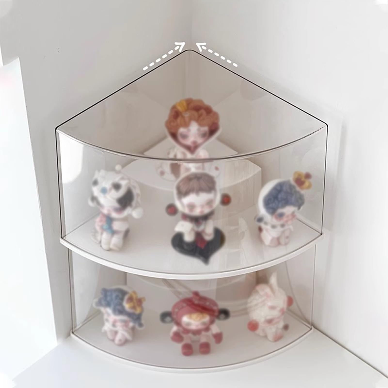 Amazon.co.jp: アクリルボックス 2段コーナーアクリルフィギュア