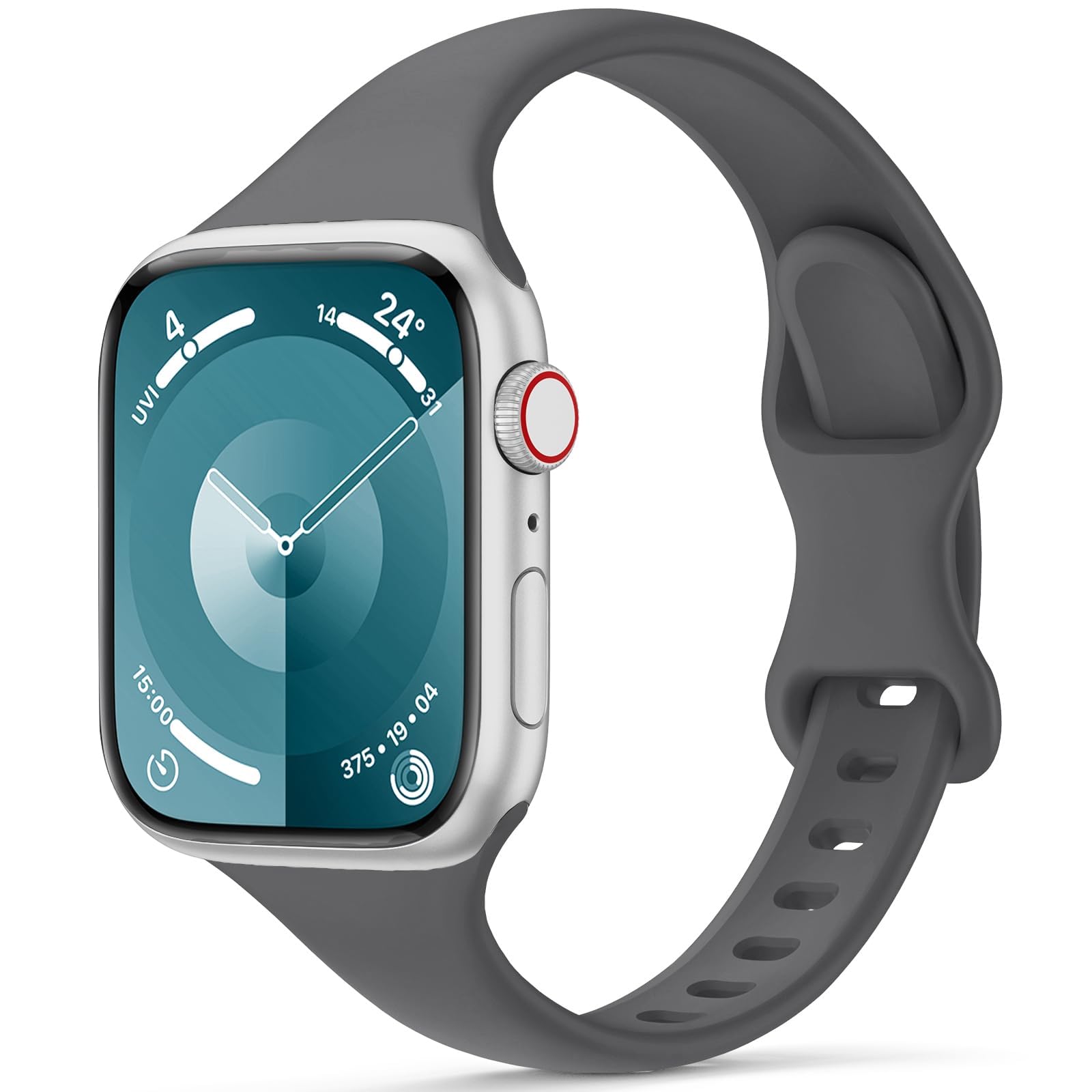 Slim Band Compatible with Apple Watch Bands 40mm 38mm 41mm 42mm 44mm 45mm 49mm for Women Men,Soft Thin Narrow Silicone Sport Strap Wristbands for iWatch Series 9 8 7 6 5 4 3 2 1 SE Ultra/Ultra 2