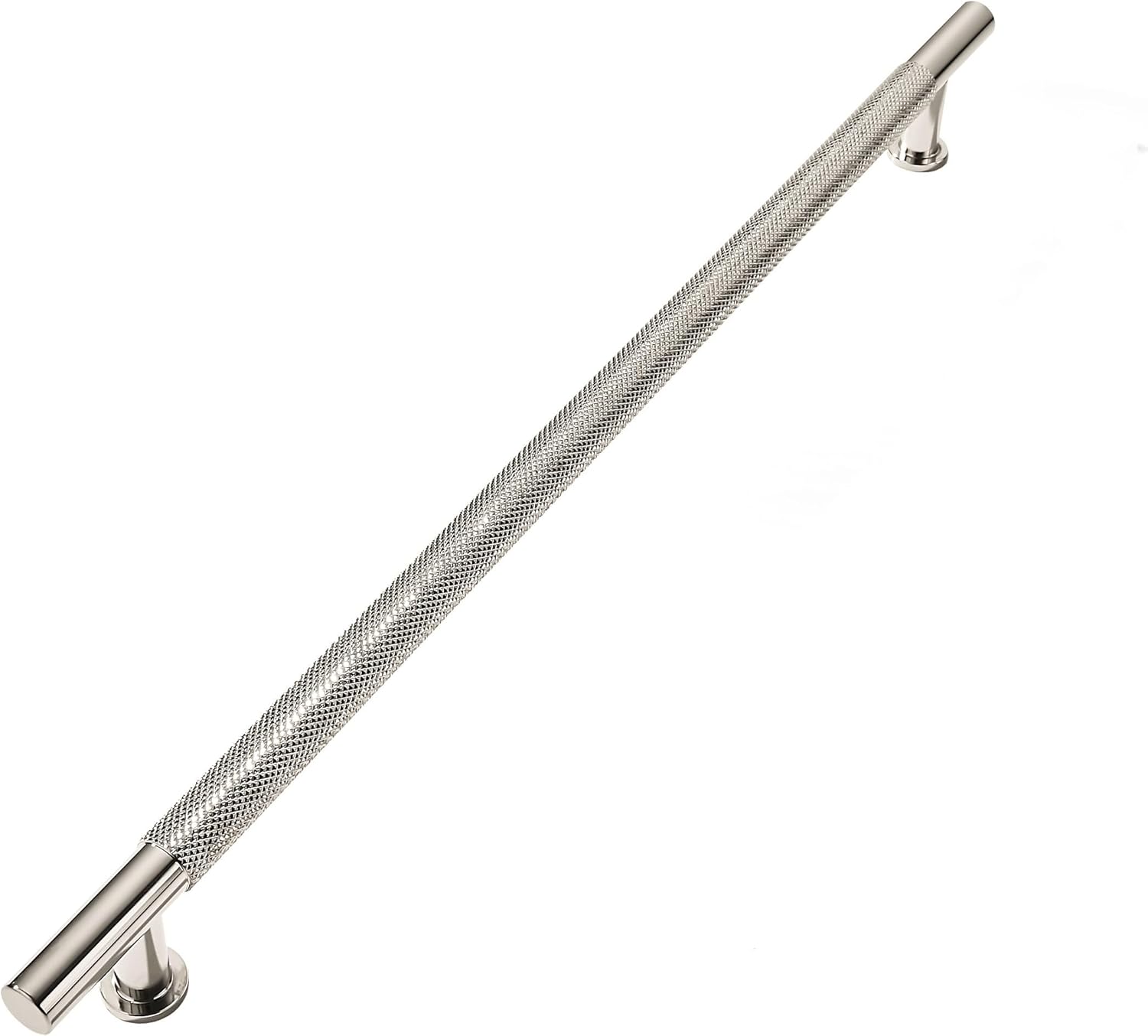 khtumeware 1 Pack 24 Inch(610mm) Soild Knurled Appliance Pulls Polished Nickel Cabinet Pulls Drawer Pulls Kitchen Hardware Kitchen Handles for Cabinets Cupboard Handles Appliance 24 Inch Center to Center 1-Pack Polished Nickel