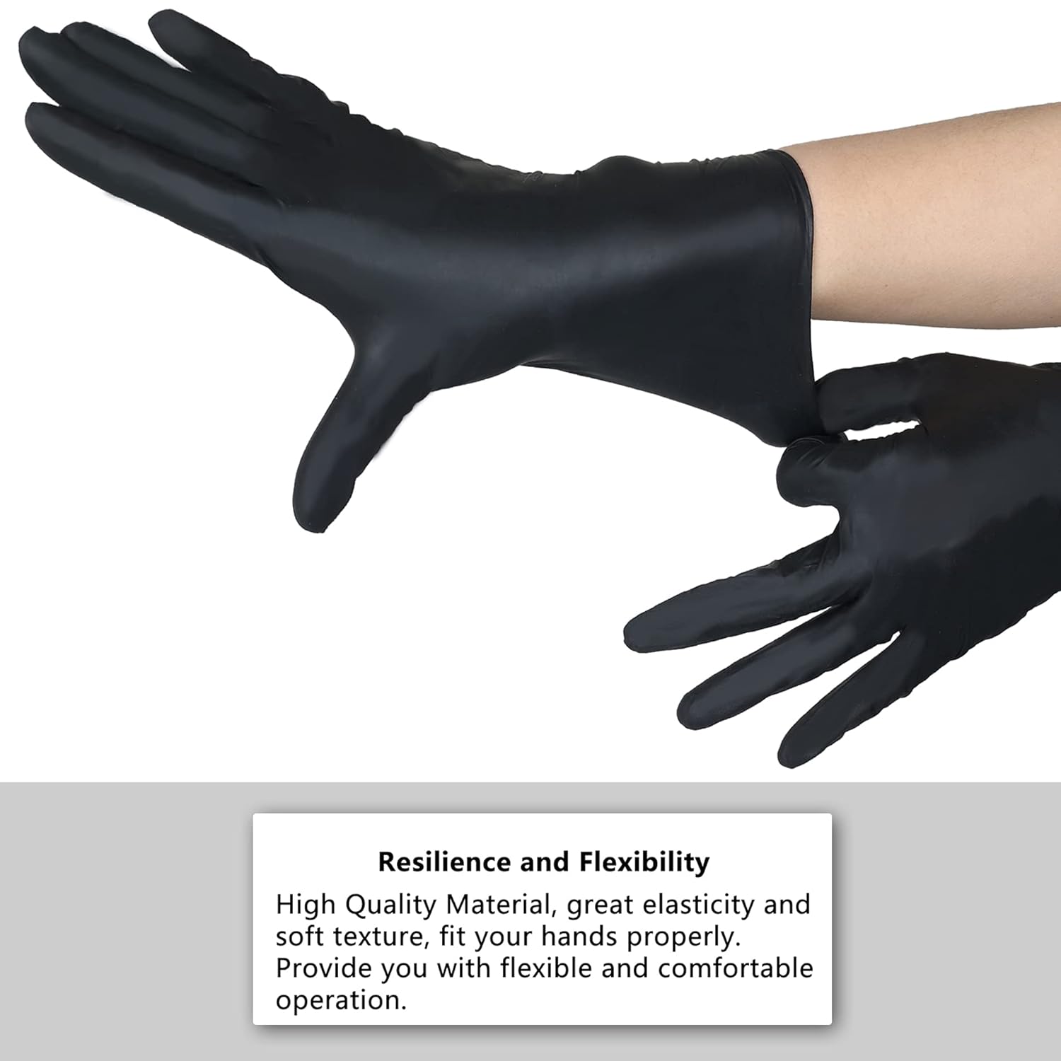 100 Pcs Disposable Gloves Medium, Black Gloves: Tools & Home Improvement