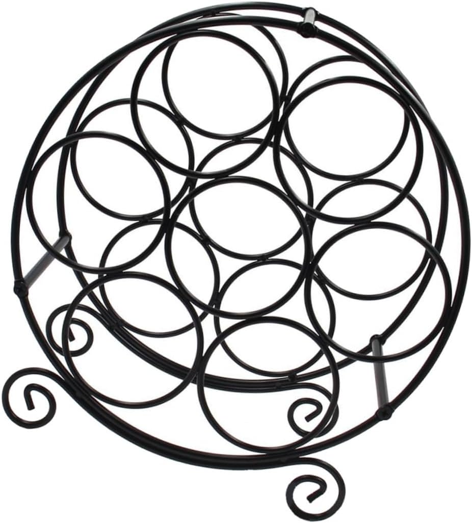 Amosfun 1pc Iron Wine Rack Metal Minimalist Home Decor Bottle Storage Household Decor Wine Racks Wine Display Rack Wine Bottle Holder European Style Wrought Iron Display Stand