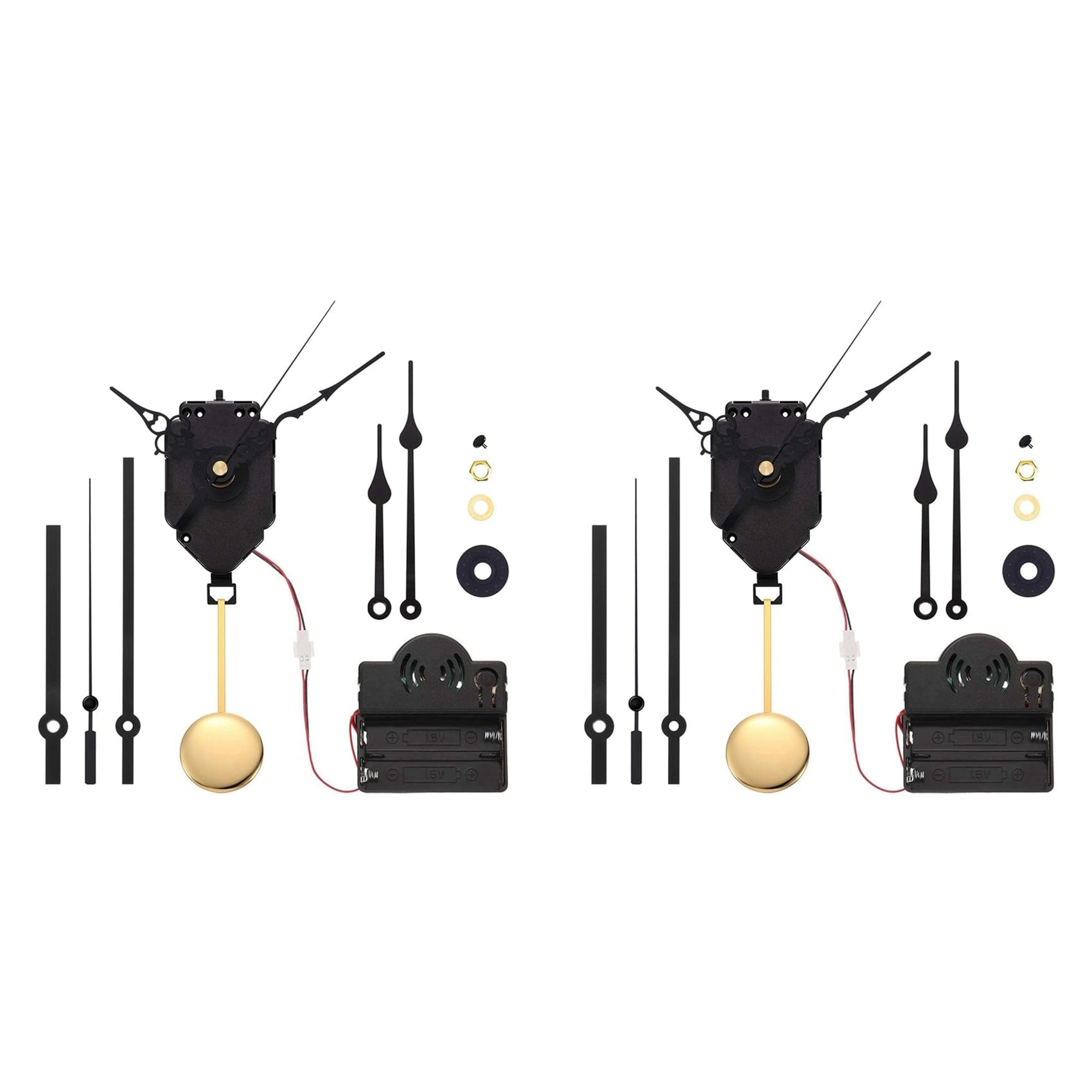 Hndhbfgrt 2X Modern Pendulum Clock Movement Set with Hands and Chime