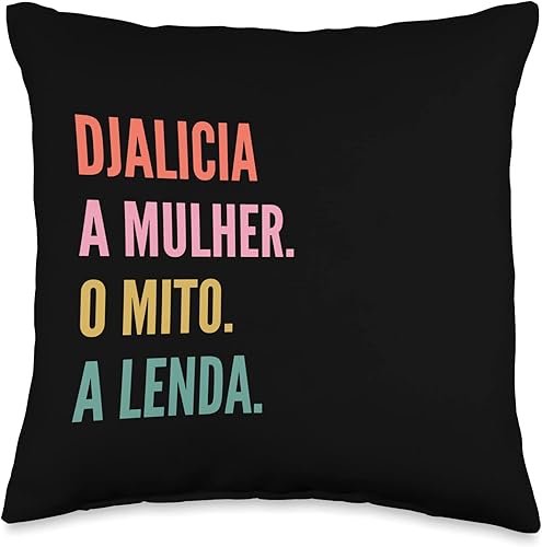 Funny Portuguese First Name Design - Djalicia Throw Pillow