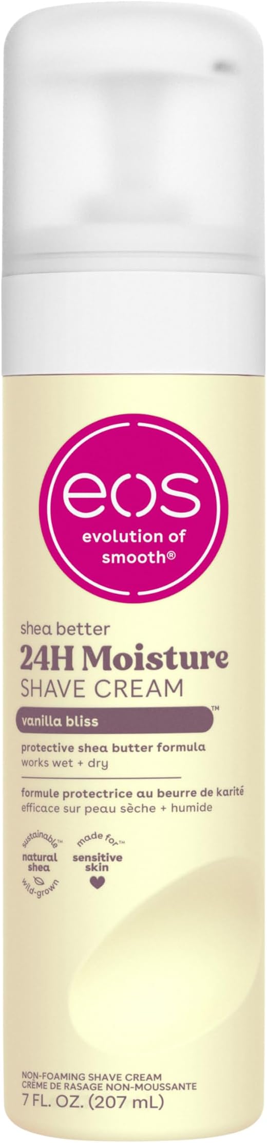 eos Shea Better Shaving Cream Vanilla Bliss, Women's Shave Cream, Skin