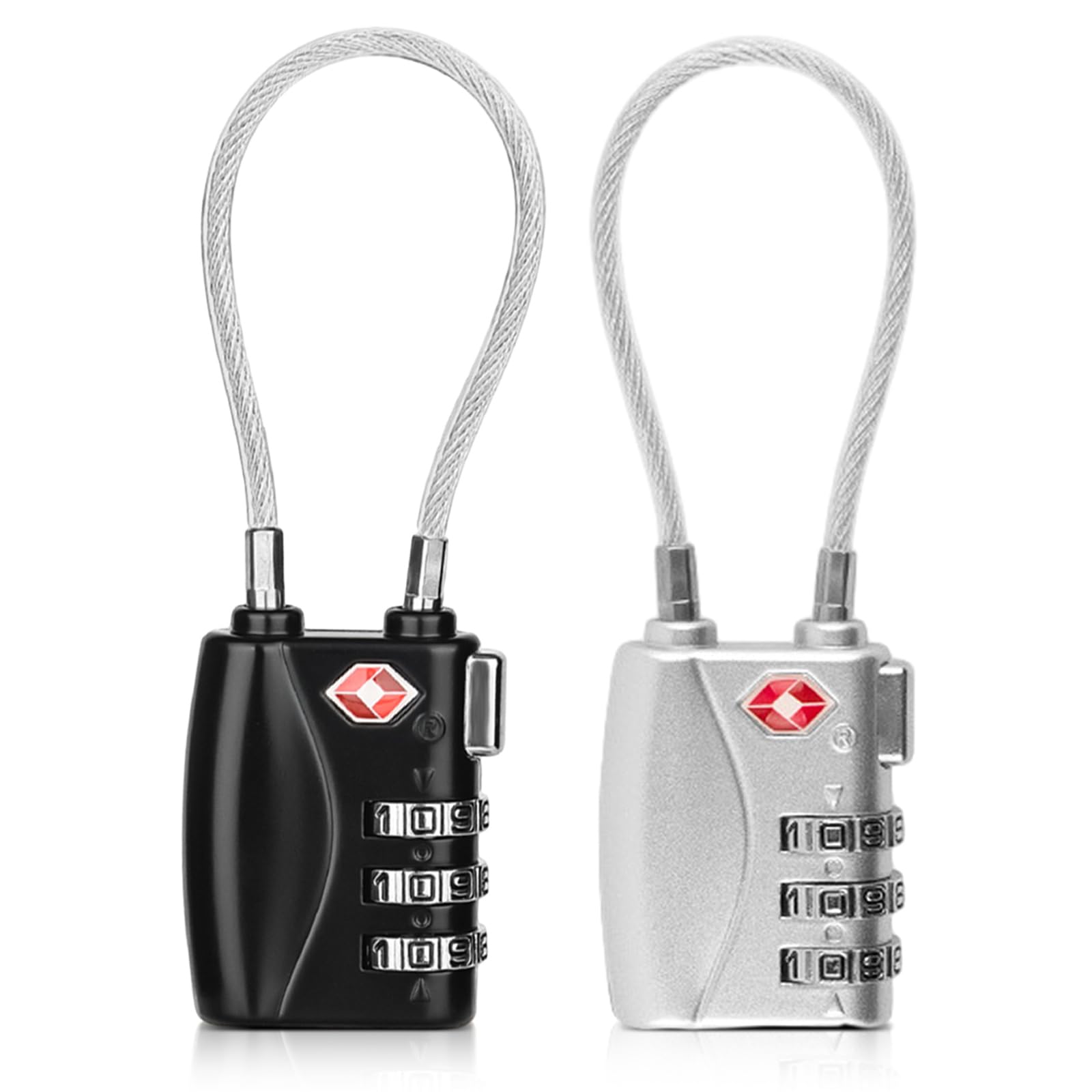 2 Pcs TSA Approved Luggage Lock,Suitcase Locks Luggage Locks,Keyless Travel Zinc Alloy Security Padlock,3-Dial Combination Padlock for Luggage, Suitcases, Backpacks, Lockers,Duffle Bag,Gym, Bike Locks
