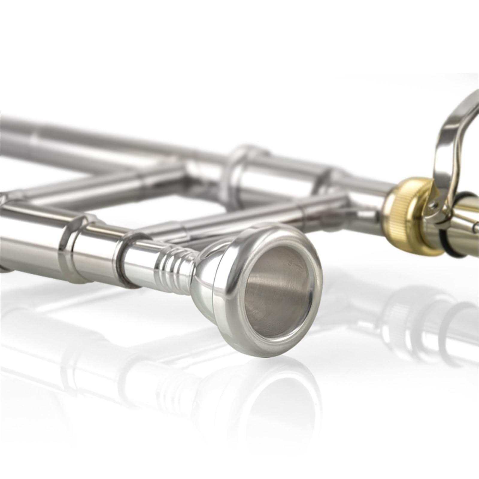 Tenor-Transponiertes Posauneninstrument B-Flat Bis F Professionelles Weißes Messingrohr Profiposaune
