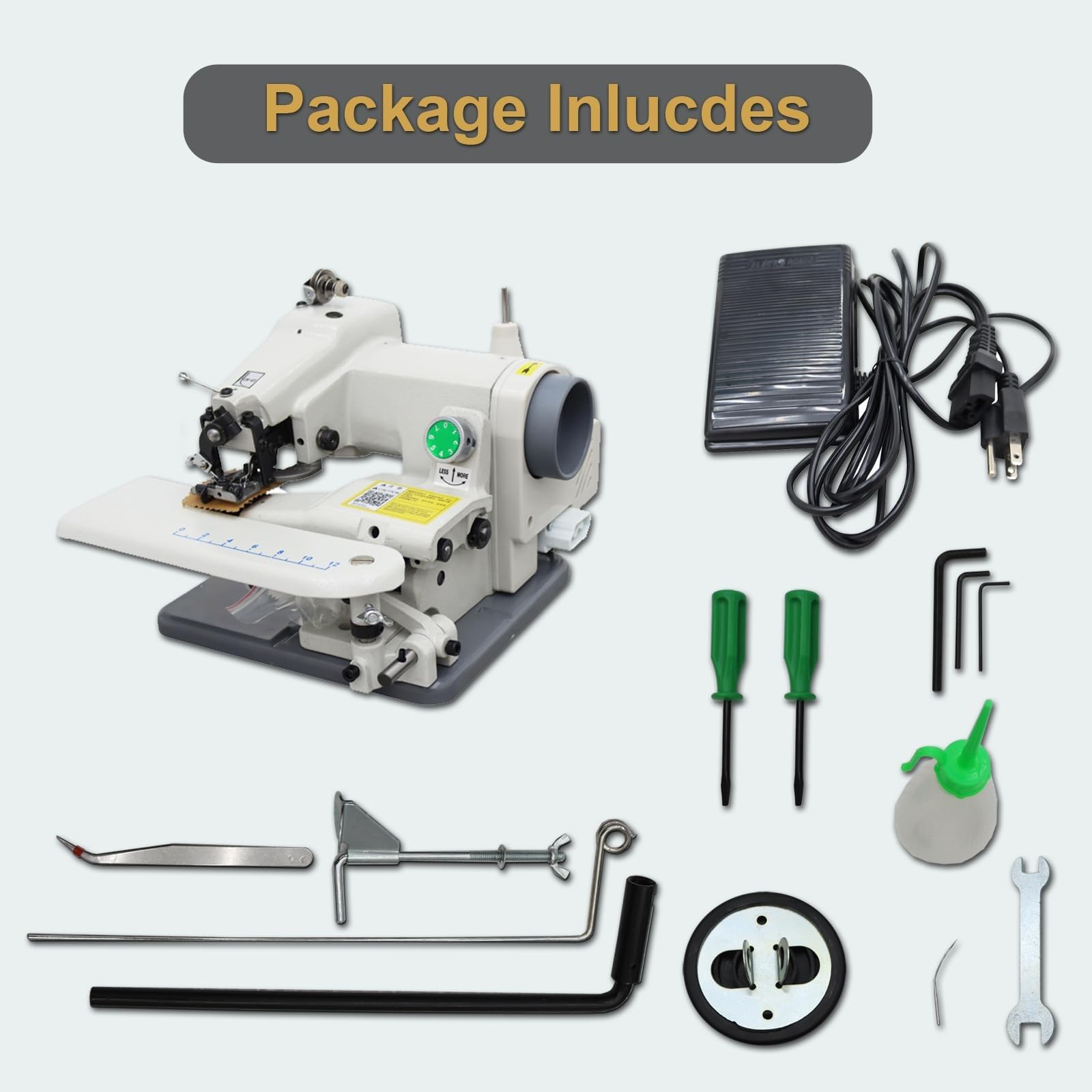 Máquina de coser de punto ciego de escritorio, 3-8 mm, RM-500, máquina de coser de modista con dobladillo con alteraciones, for puños, partes inferiores holgadas, dobladillos de vestidos, cortinas
