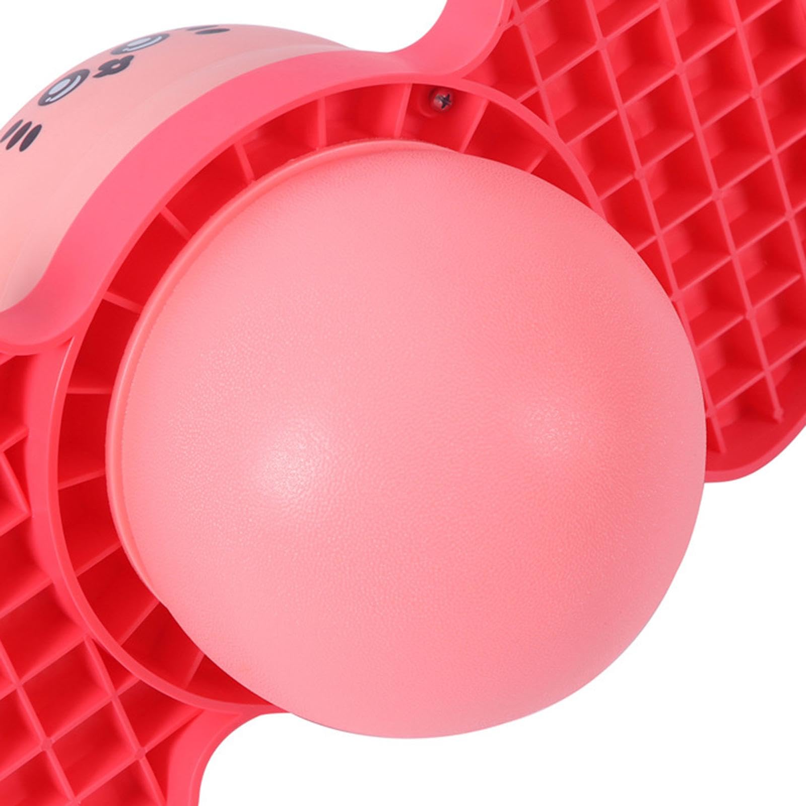 Giocattolo Rimbalzante per Bambini Palla con Maniglia Attrezzo Fitness Divertente Materiale Antiscivolo Adatto per Interno Esterno, Rosa