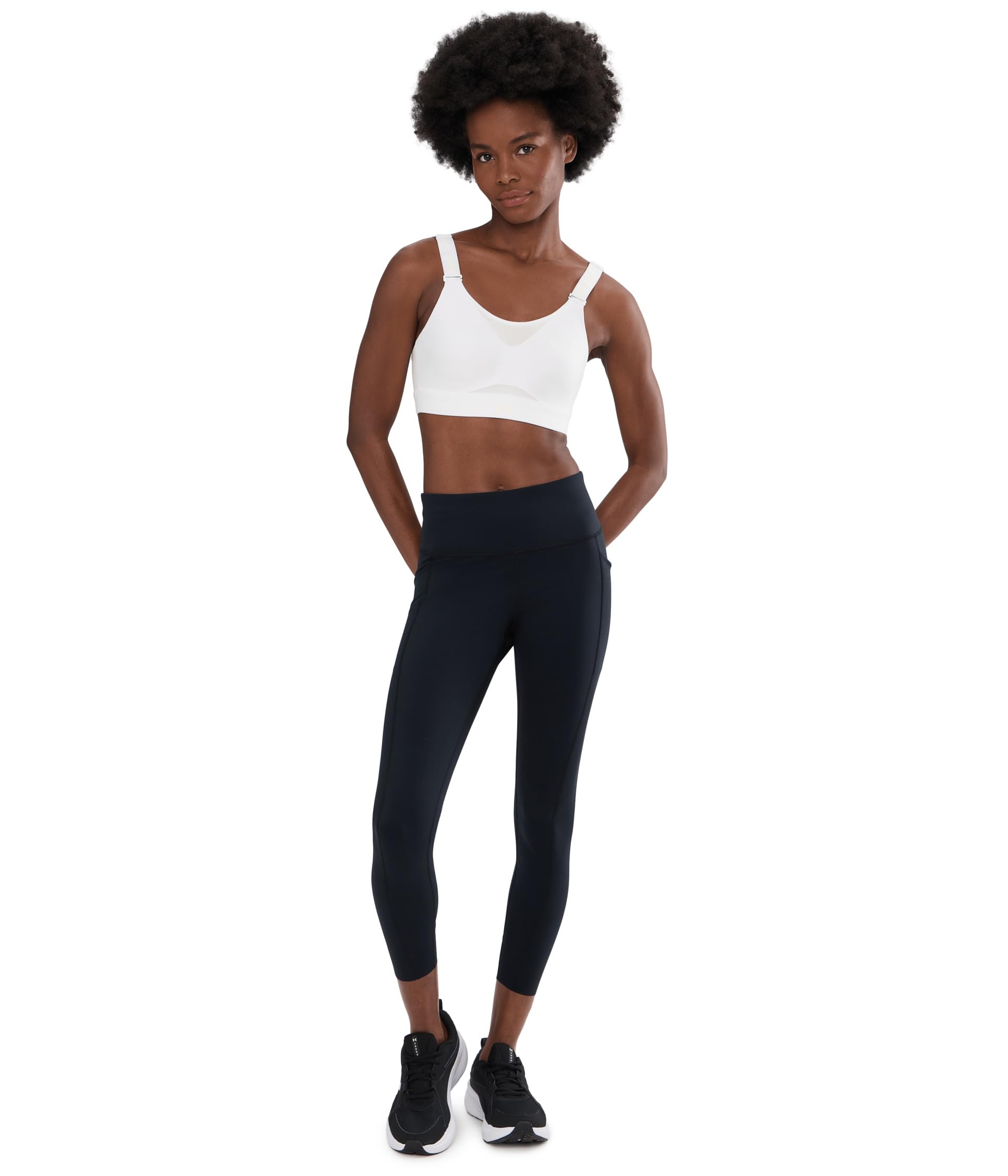 Under Armour Reggiseno sportivo da donna Infinity ad alto impatto, (101) bianco/bianco, S D-DD, (101) Bianco / / Bianco, D-DD S