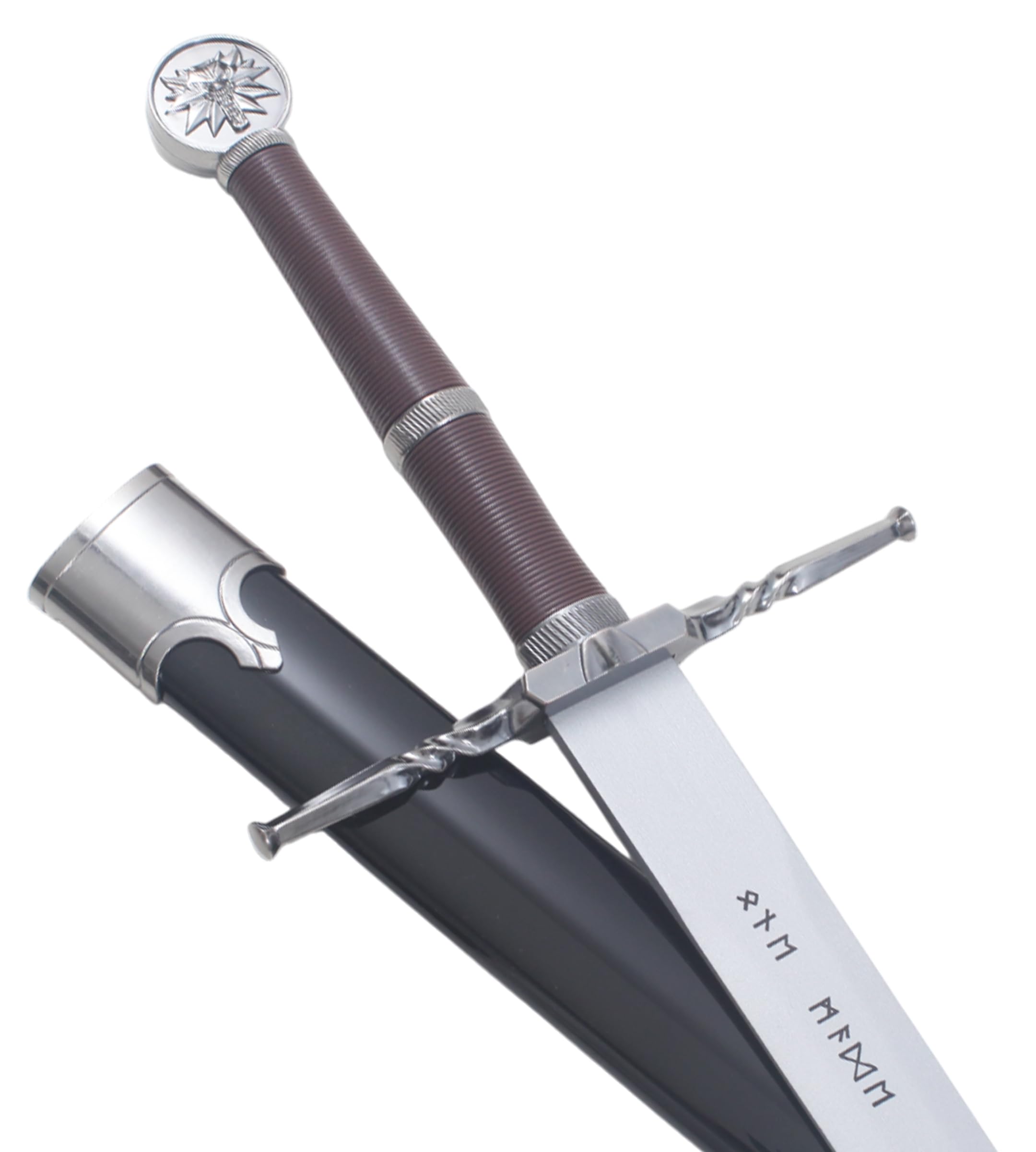 Geralt de RIV Epee en Bois Sorceleur Replique Epee Wolf Sabre + Fourreau en ABS