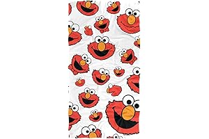 LOGOVISION Sesame Street Elmo Face Pattern Officially Licensed Beach Towel 30" X 60"