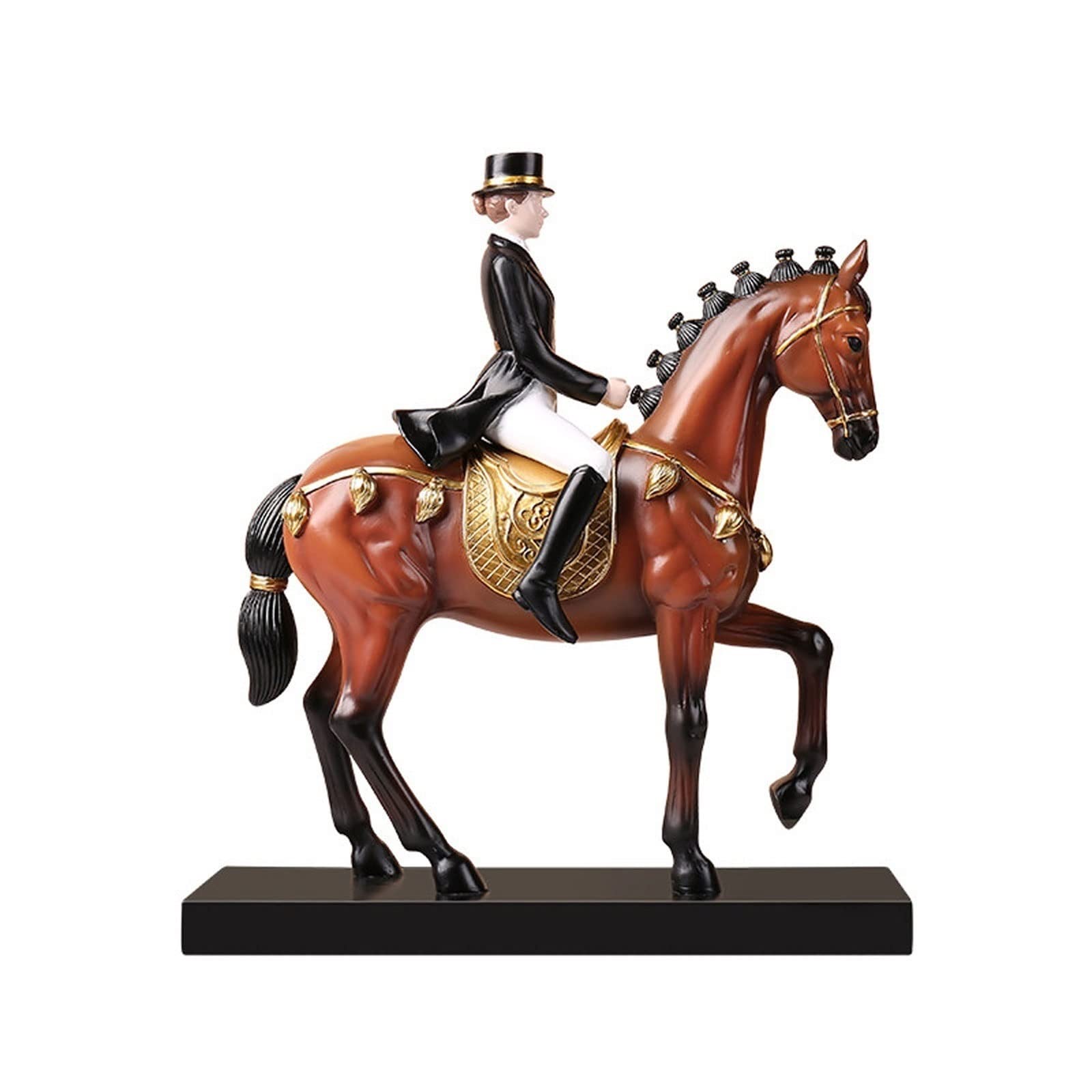 Aottsd A Ottsd Horse Knight Resin Figurine Living Room Desktop Sculpture Home Decor Color
