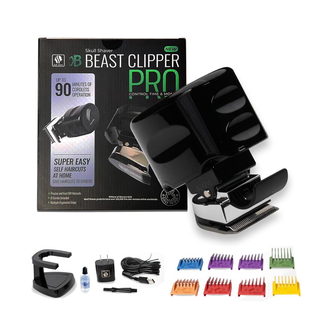 Beast Clipper Pro – Elektrischer Haarschneider für Herren für Kopf, gegenwärtig für Männer, Bart und Schnurrbart