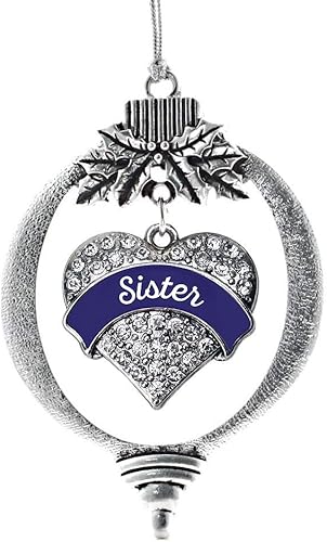 Miniatura 36 de Inspired Silver Adornos festivos de dije de corazón pave de plata con circonitas cúbicas