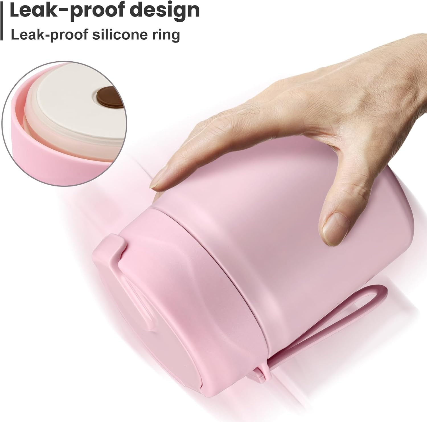 17oz Soup Thermo for Hot Food Kids,Insulated Food Jar with Spoon,Thermo Hot Food Lunch Container,Wide Mouth Leakproof Stainless Steel Lunch Box for School-Pink - Image 4