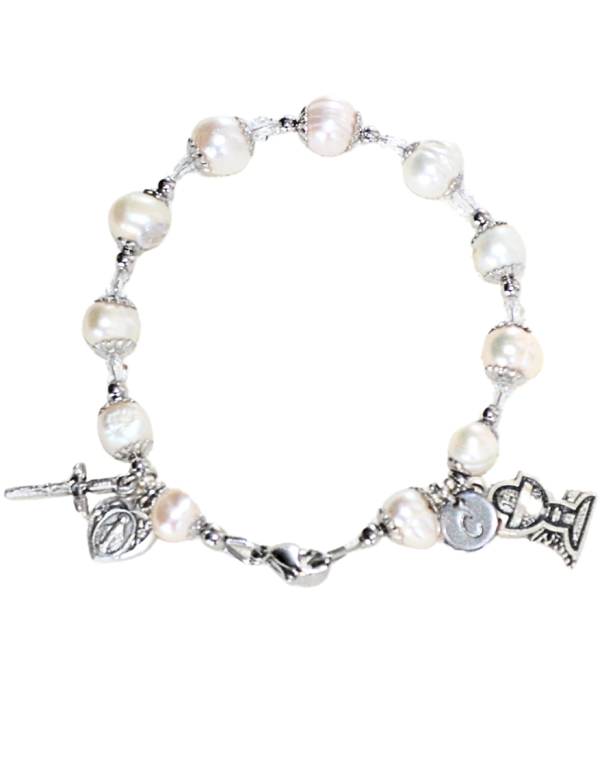 Holy Communion Rosary Bracelet in Fresh Water White Pearls, Gift for Those  Who Will Celebrate Their First Eucharist, Catholic Gift, Catholic Jewelry