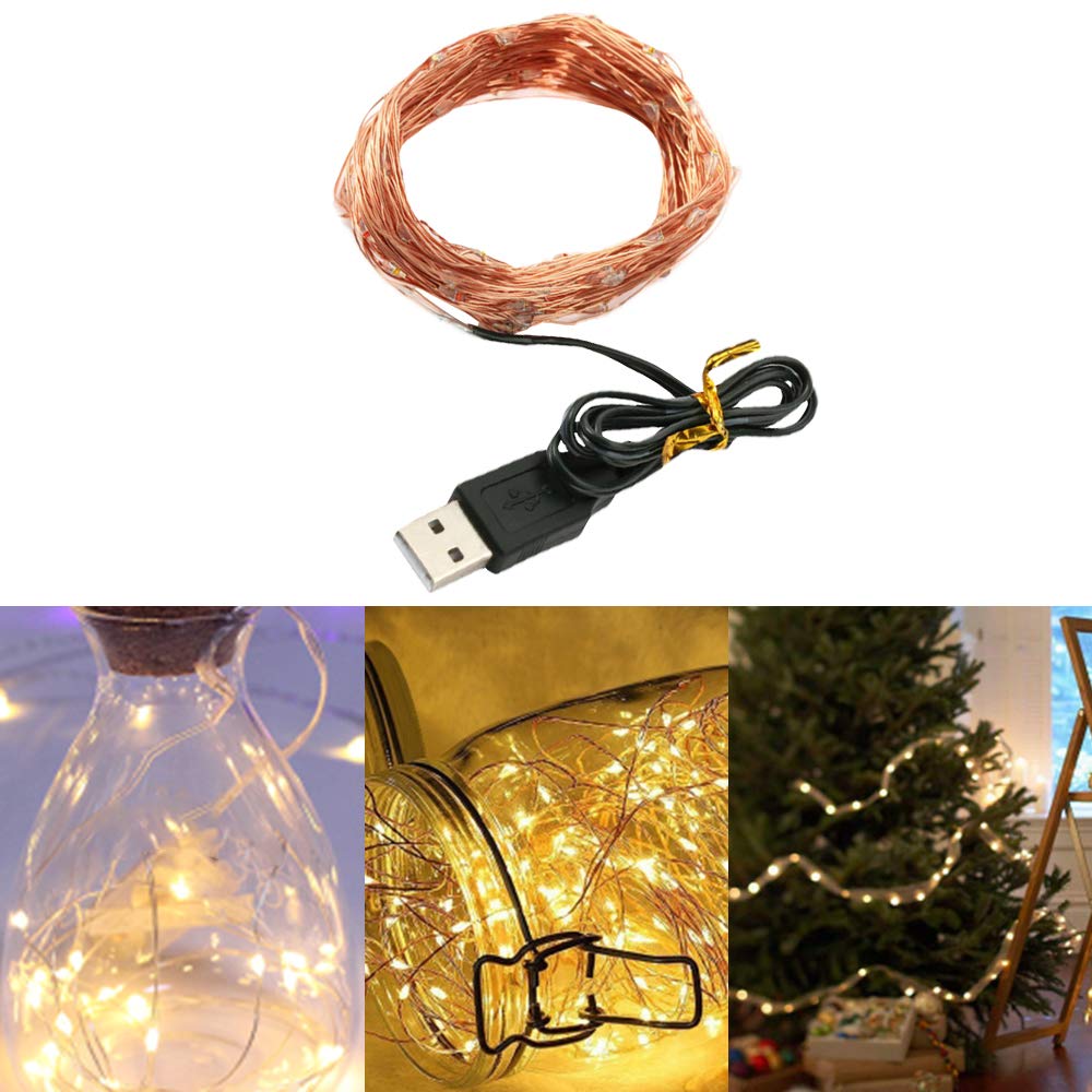 Sobotoo Led String Lights Decorative USB Powered Fairy Starry Lights Waterproof Copper Wire Light for Xmas Party - Image 4