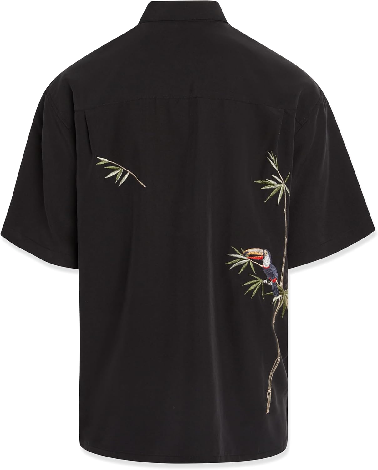 Bamboo Cay Men's Short Sleeve Flying Parrots or in Golf We Trust Embroidered Camp Shirts - Image 3