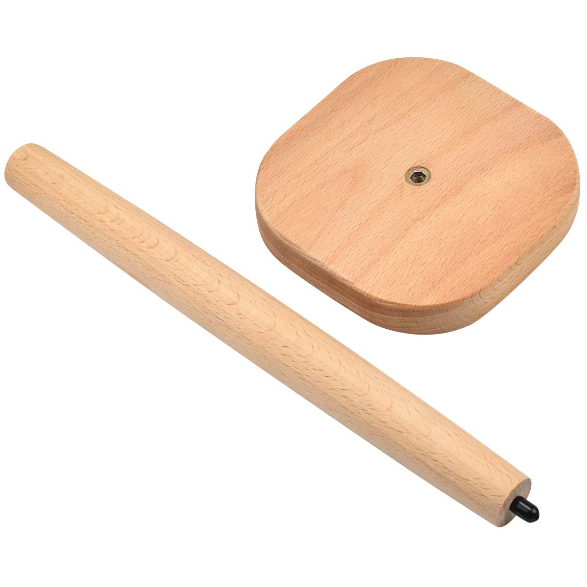 2 Küchenrollenhalter Aus Holz - Stabile Stehhalter Mit Rutschfester Basis