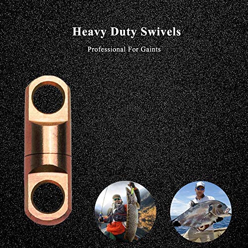 9Tong 10pcs 200lbs High Strength Copper Fishing Swivels for Saltwater & Freshwater Fishing, Bronze, Size3.5 (200lb) 10 pcs - Image 3