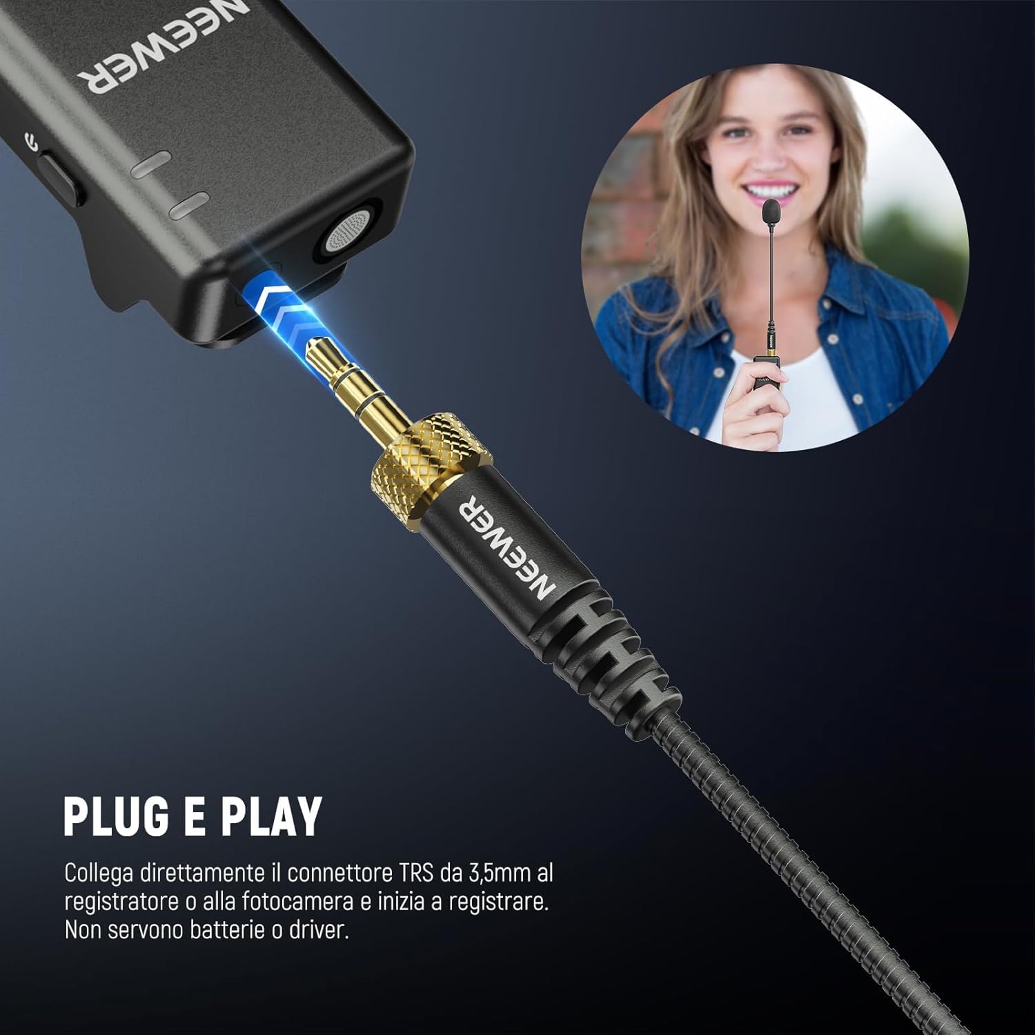 Microfono Neewer CM7 - Omnidirezionale TRS 3.5mm | Compatibile Con Rode Wireless GO | Per Vlog E Interviste - Foto 5