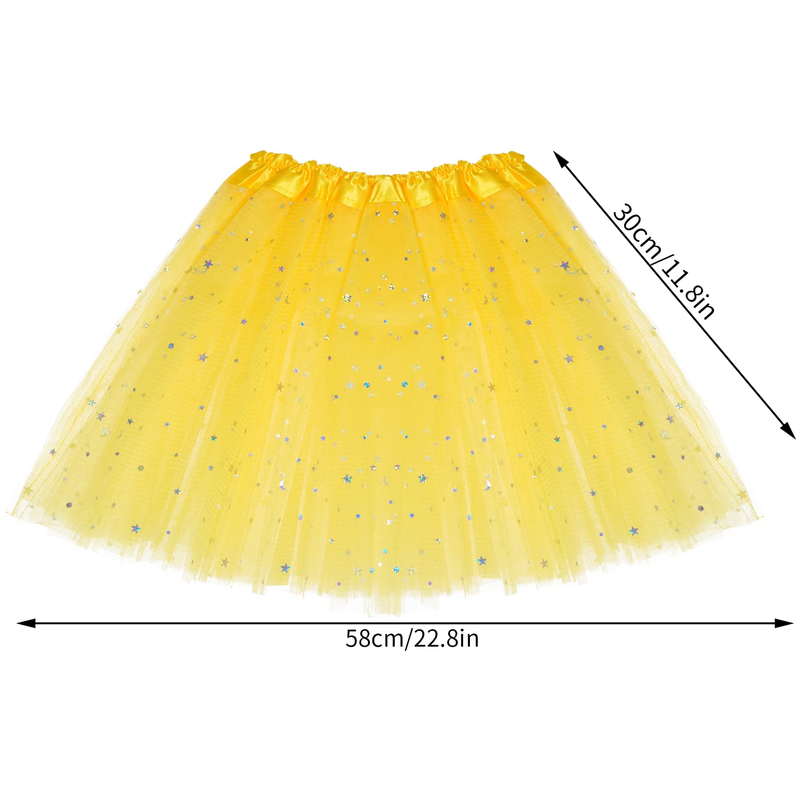 baotongle Lot de 7 mini jupes en tulle pour carnaval, anniversaire, Halloween, fête