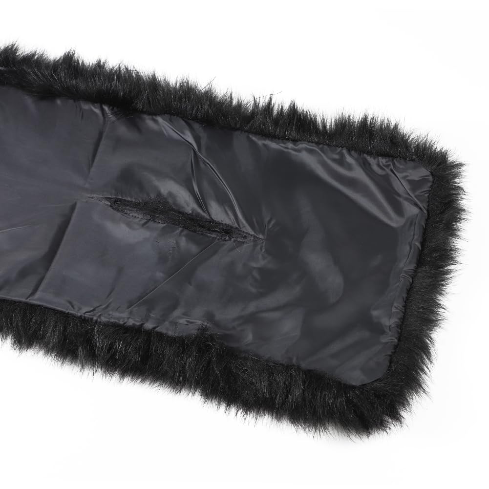 Châle Étole Long en Fausse Fourrure Élégant pour Femme Châle Mariage sans Manche pour Hiver Cape Veste Femme pour Mariage Soirée Cérémonie Cape Chaude pour Mariée et Demoiselles d’Honneur