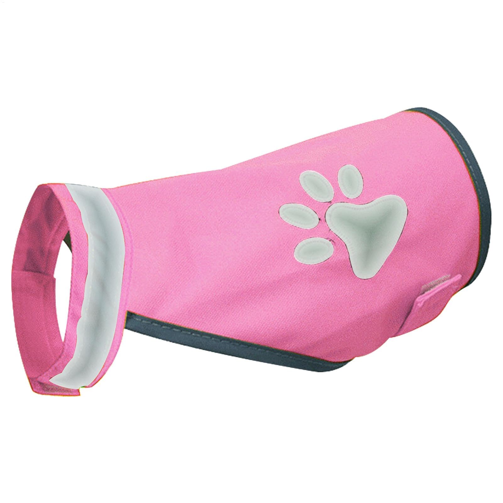 Gilet pour animal de compagnie pour protection de nuit – Gilet rose réglable pour la sécurité du chien | Gilet haute visibilité pour garder les chiens visibles | Harnais réfléchissant confortable