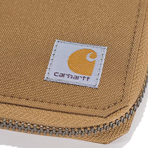 Carhartt Men's Nylon Duck Zipper Wallet, Carhartt Brown2