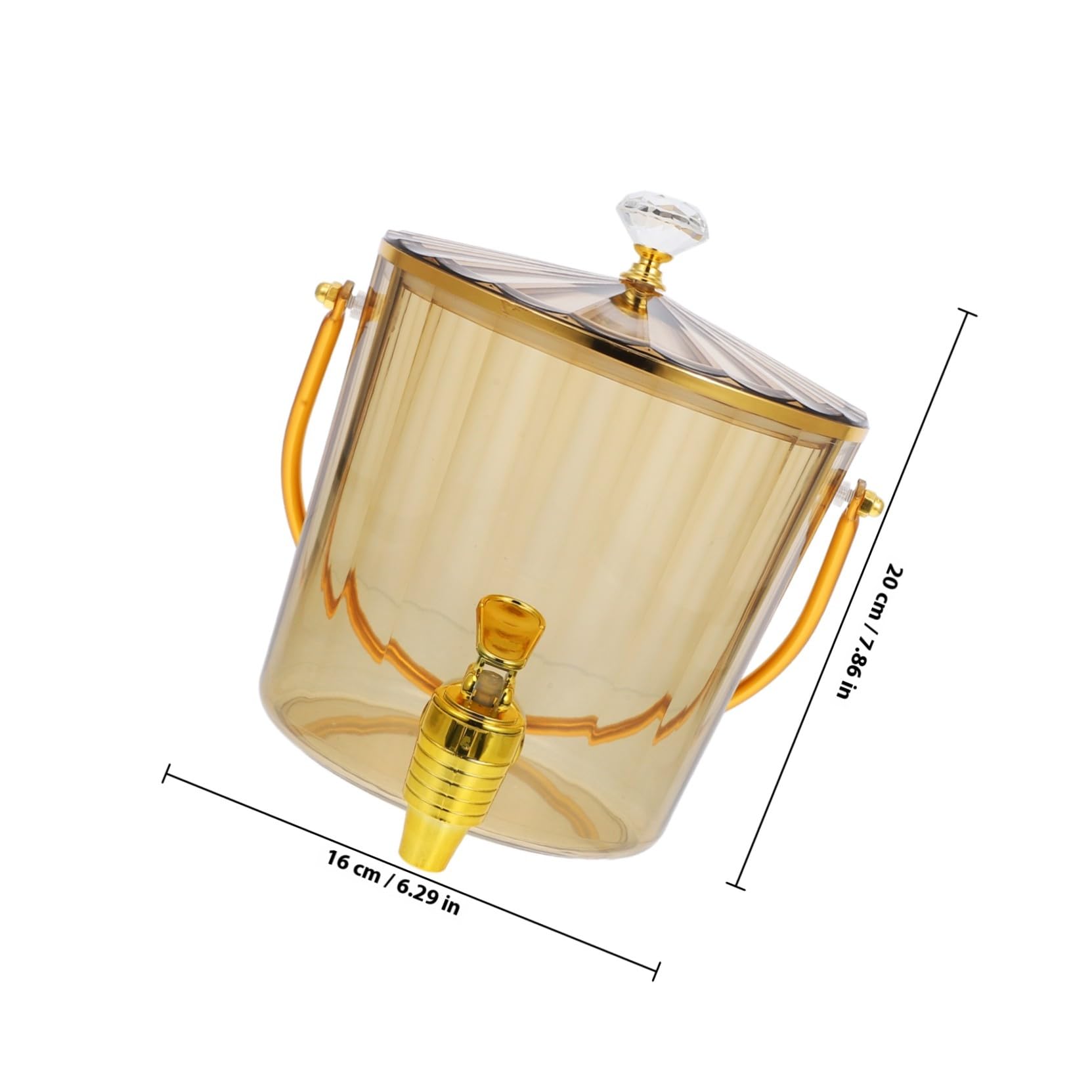 Kunststoff Getränkespender mit Zapfhahn 2200ml Wasserspender mit Deckel und Griff für Party und Outdoor Gebrauch Einfacher Getränkeausguss und Tragbar