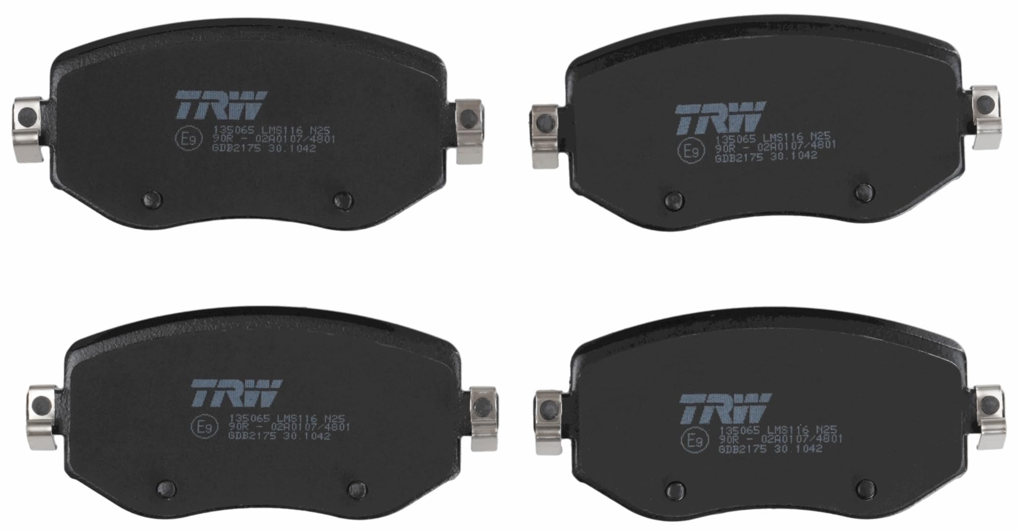 TRW GDB2175 Pastiglie Freno Set di 4 para Renault Megane IV Estate (K9A/M/N_) 2016 - Assale anteriore e Altri Veicoli | (K9A/M/N_) 2016 - Assale anteriore e Altri Veicoli