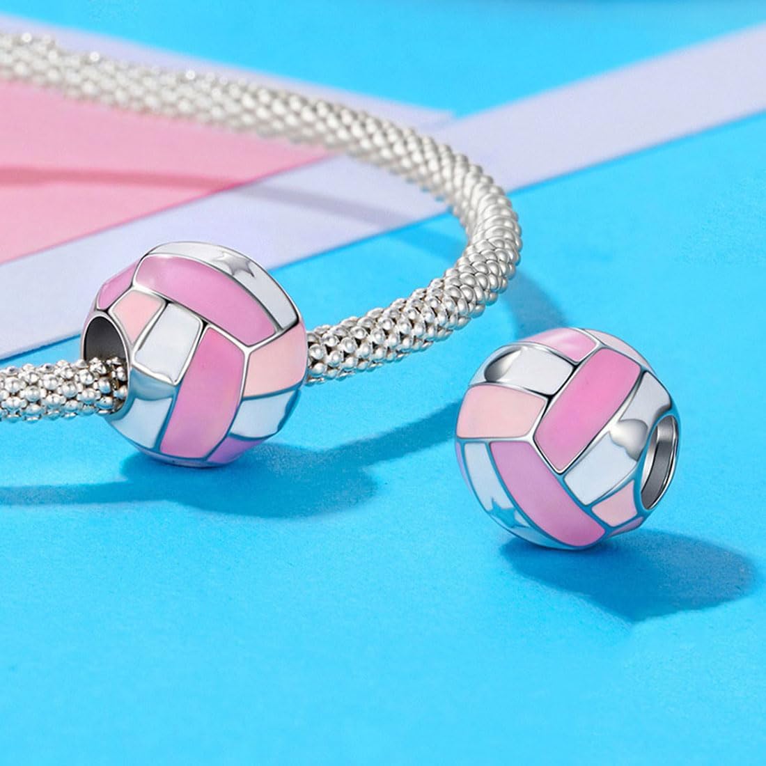 Basketball Charm 925 Sterling Silver Ball Charm Sport Volleyball Hockey Football Mom Family for Pandora Charm Bracelet Beads for making jewelry - Image 6