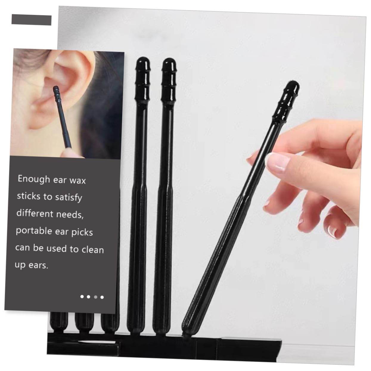 FOMIYES Safety Ear Picks Sticky Design 200pcs Earwax Cleaning Sticks for Quick and Easy Use