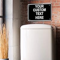 Vista 27 de Cartel de aluminio resistente a la intemperie de varios tamaños, personalizable con texto en inglés