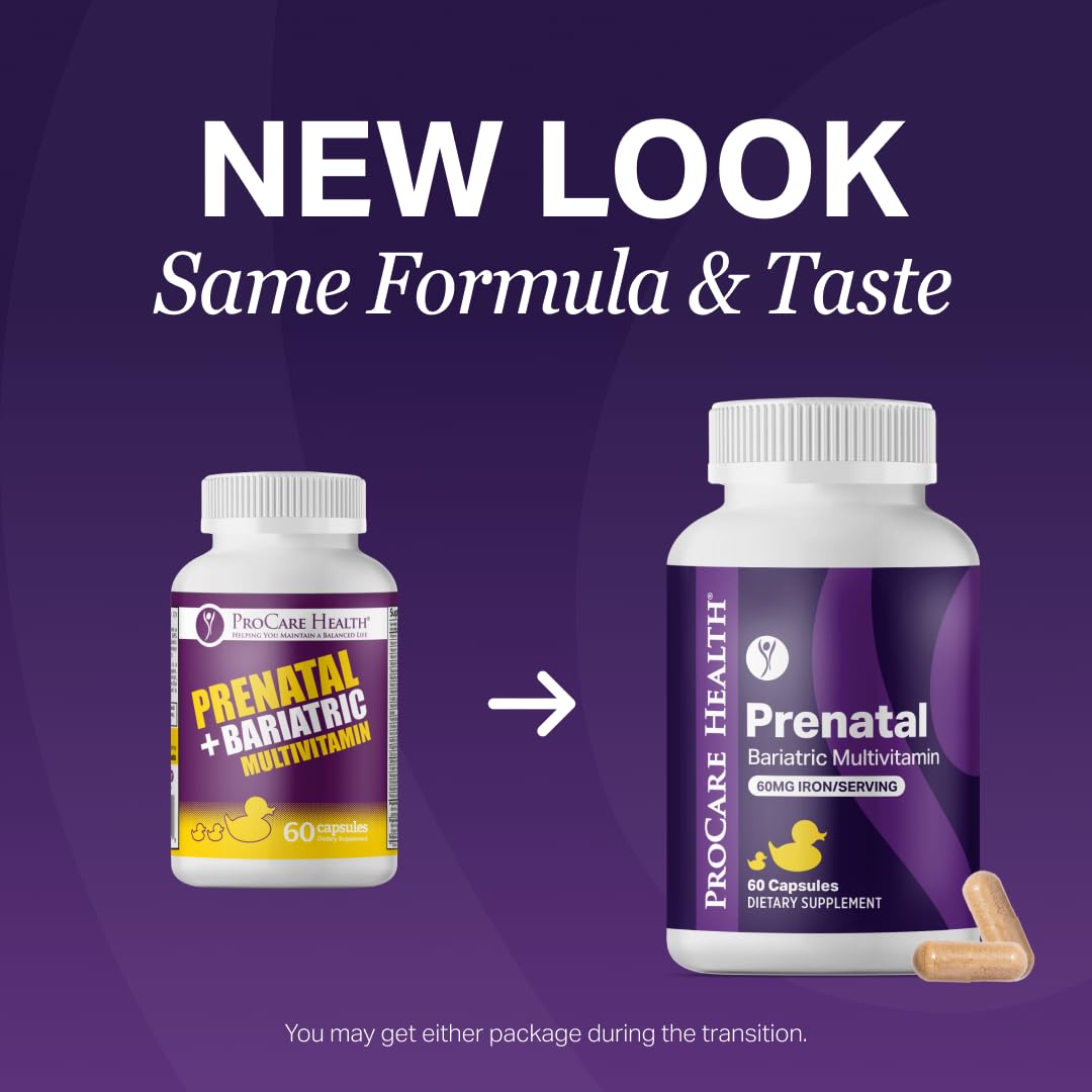 Prenatal Bariatric Multivitamin with Iron | Capsule | 60ct — Amazon image 2