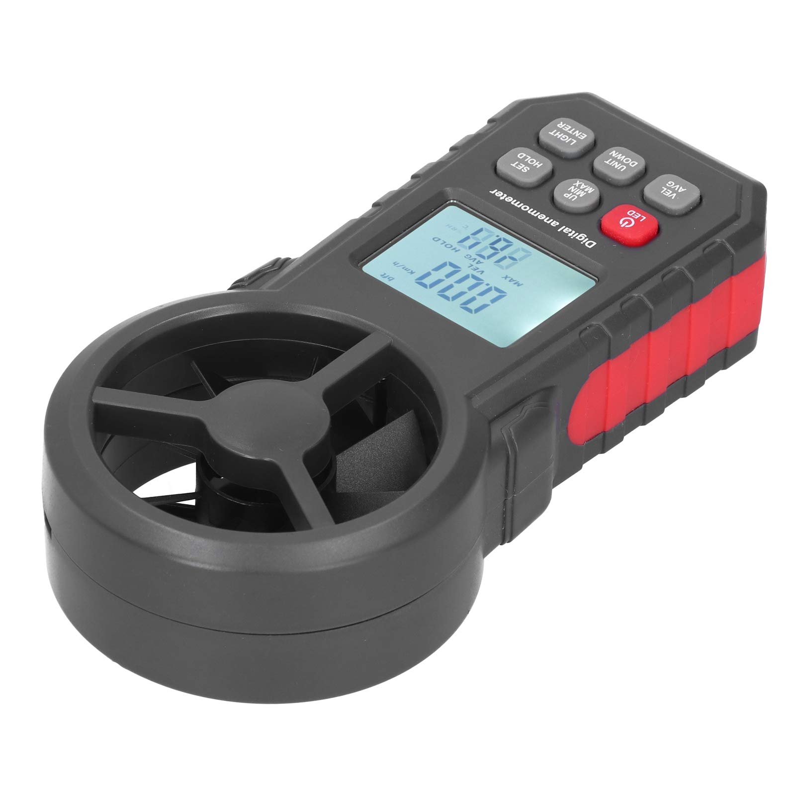 Misuratore di velocità del Aria con connessione Bluetooth e USB, misura 0-30 m/s, anemometro digitale portatile per la misurazione del volume dell'aria e della