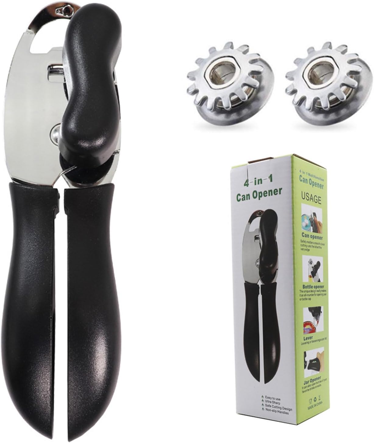 Manual Can Opener, Safe Cut Tin Opener, Can Opener for Arthritis Hands