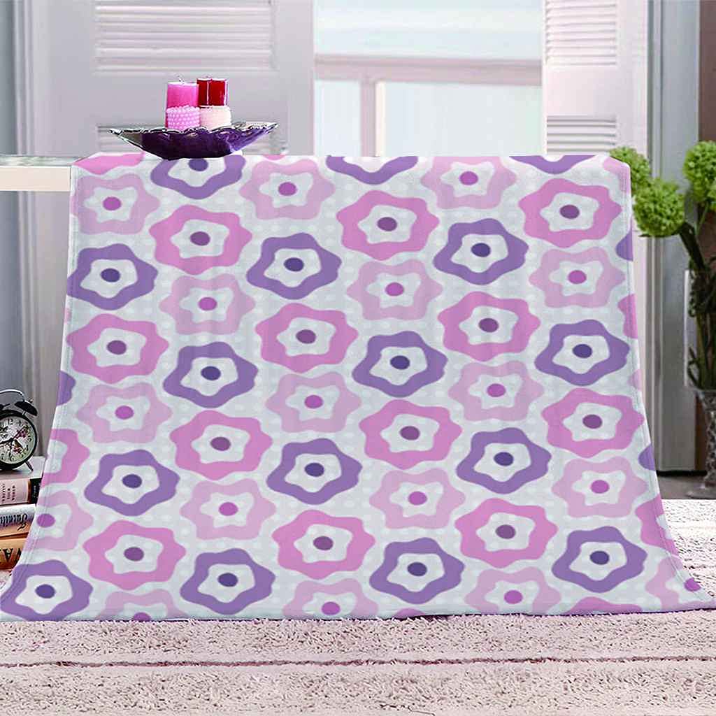 Couverture chaude en microfibre 3D à entretien facile pour lit et sofa