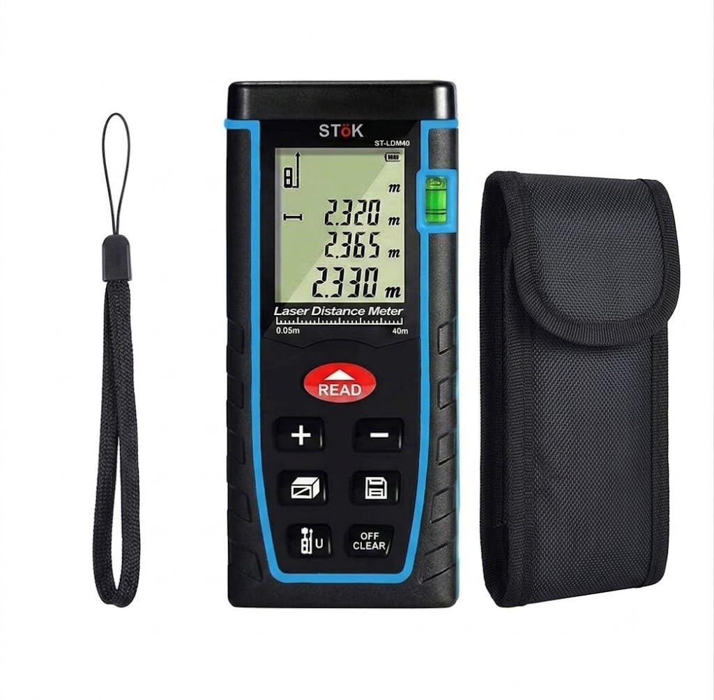 SToK Laser Range Finder/Distance Measuring Meter Tape (Black; 164 Feet/50 m)-image-12