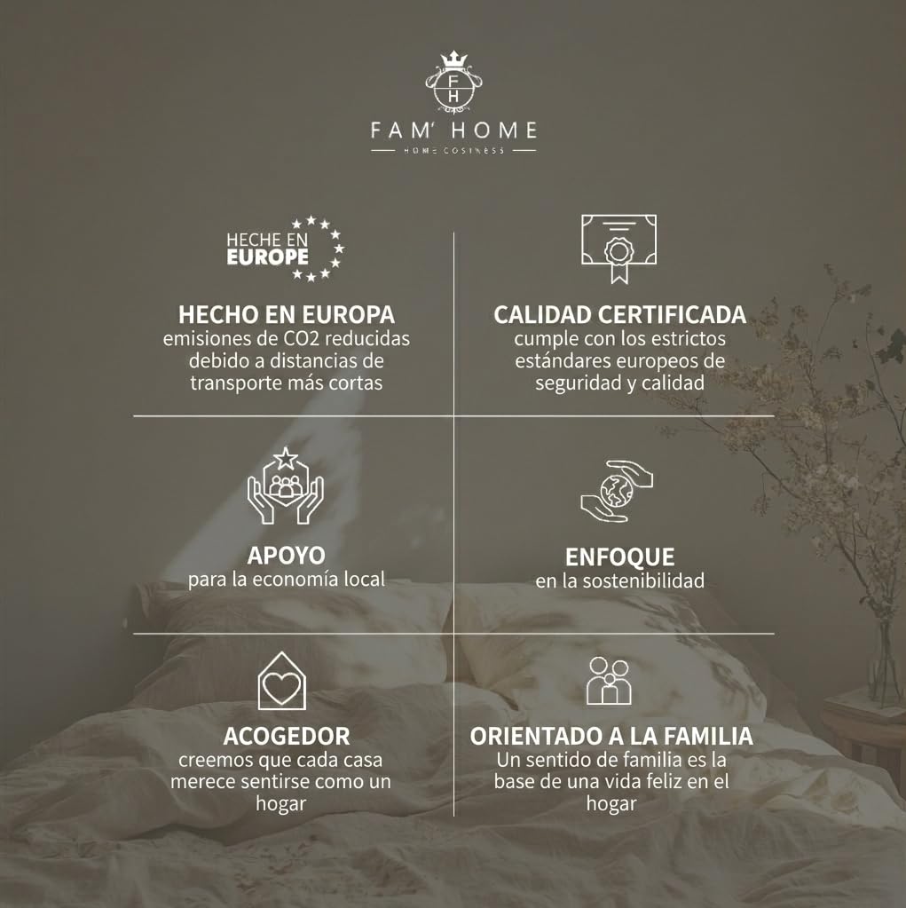 FAM' Home - Juego de 2 Almohadas hipoalergénicas de Lujo, 50 x 70 cm, Relleno de Volumen (720 g), Almohada ergonómica Blanca, fácil Cuidado, Almohada de 50 x 70 cm, Lavable hasta 95 °C, Transpirable
