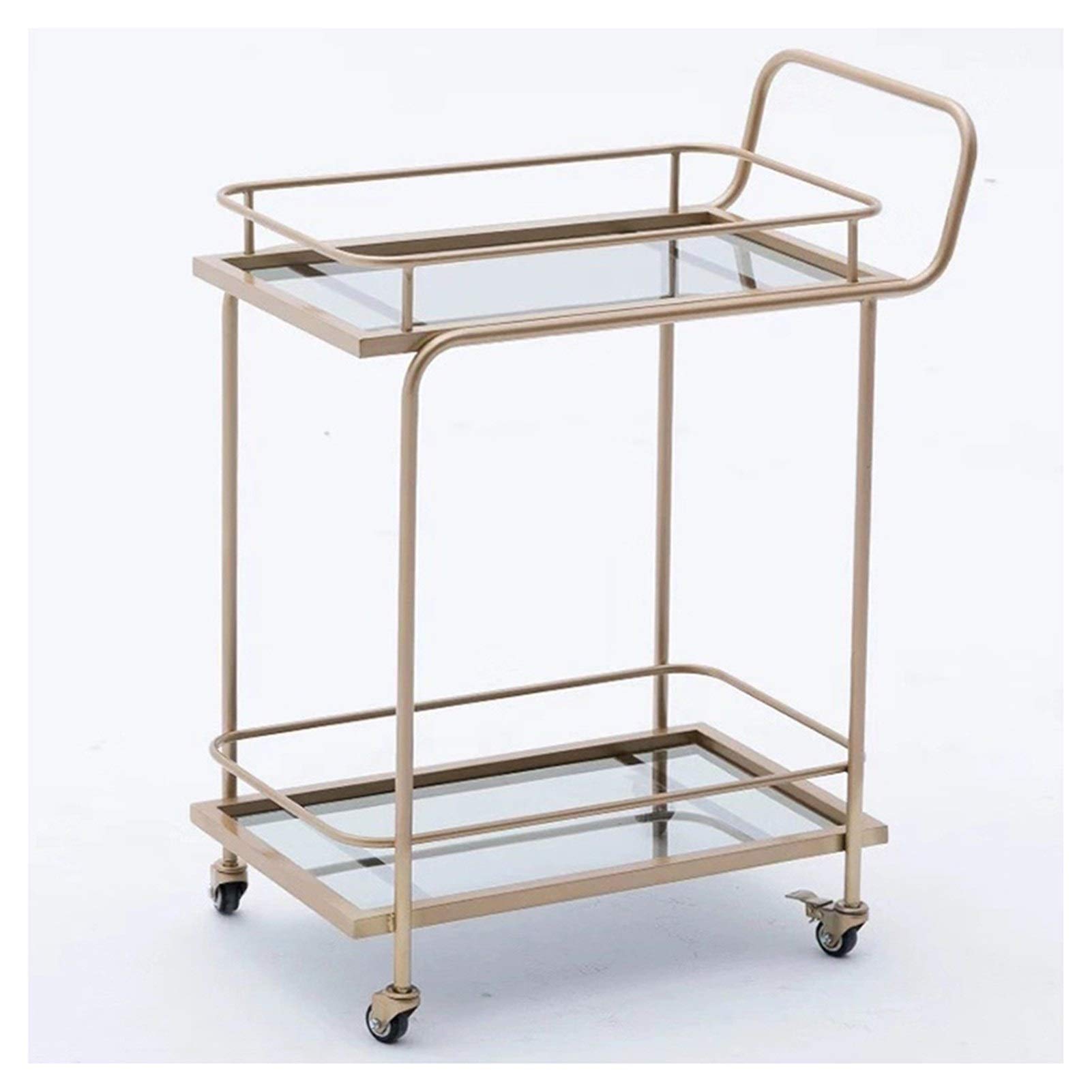 asdchZen Trolley Kitchen Storage Cart Kitchen Serving Carts Rolling Bar Cart With 2 Tier Storage Shelves For Kitchen Living Room Serving Bar Cart Kitchen Storage