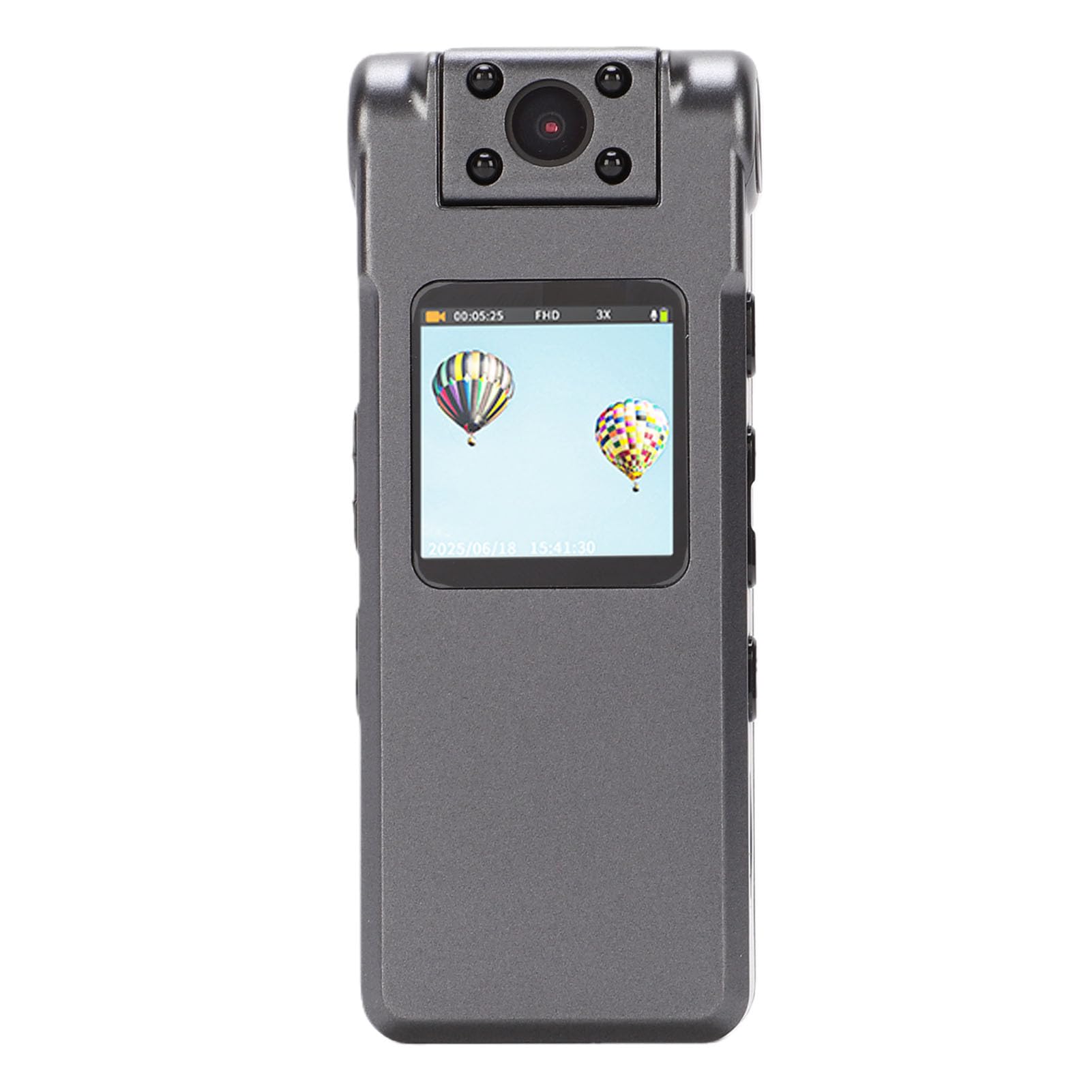 Grabadora Activada por Voz con cámara: Dispositivo de Grabación de Audio y Vídeo 1080P, Reducción de Ruido y Lente Giratoria de 180°, para Conferencias, Reuniones, Entrevistas (64G)