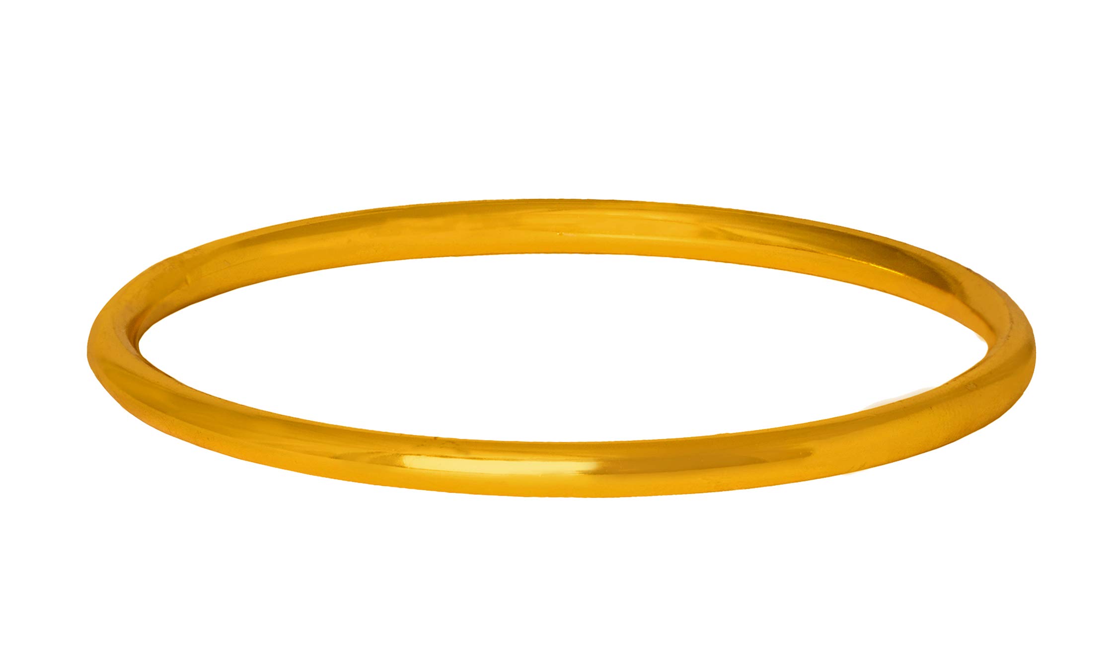 JFL-Traditional Ethnic One Gram Gold Plated Plain Single Kada for Women & Girls