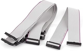 NEW LON0167 5pcs FC24P 24Pin IDC Socket Extension Flat Ribbon Cable Wire 30cm Long for DIY(5 stcke FC24P 24Pin IDC Buchse Verlngerung Flachbandkabel Draht 30 cm Lan_ge fr DIY