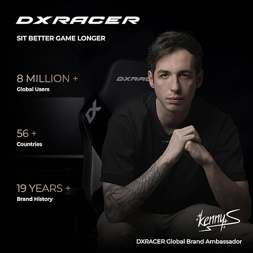 Miniatura 3 de DXRacer Formula L - Silla ergonómica para juegos para adultos, silla reclinable de computadora de oficina con soporte lumbar y reposacabezas