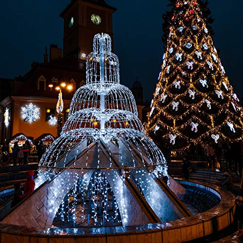 Led Icicle Christmas Lights Outdoor, 19.6 Feet 54 Drops With 306 Led, 8 Modes Timing Connectable Twinkle Decor Fairy String Lights For Patio Indoor Outside Hanging Icicle Lights, Pure White #TOP7