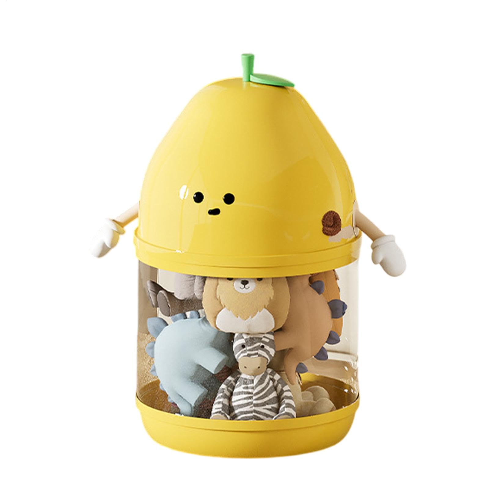 Tube de rangement pour peluche transparent en forme de poire